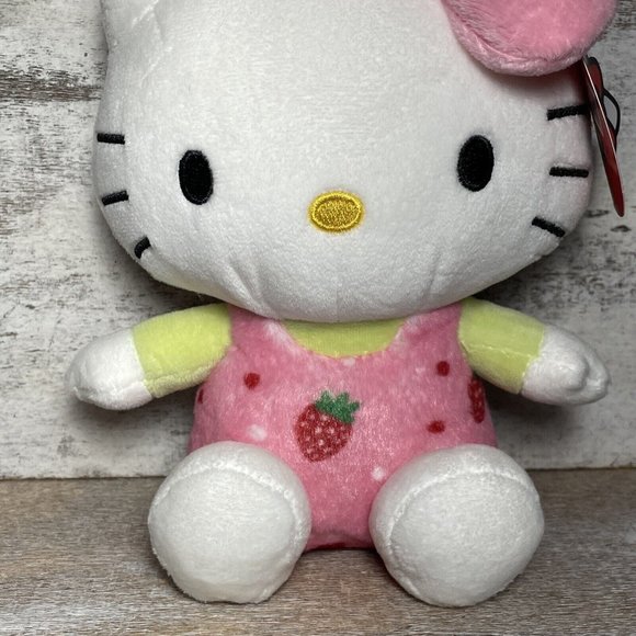 2023 Sanrio Hello Kitty Easter Bunny Rabbit Ears Stuffed Plush Strawberry 11" - Picture 4 of 14